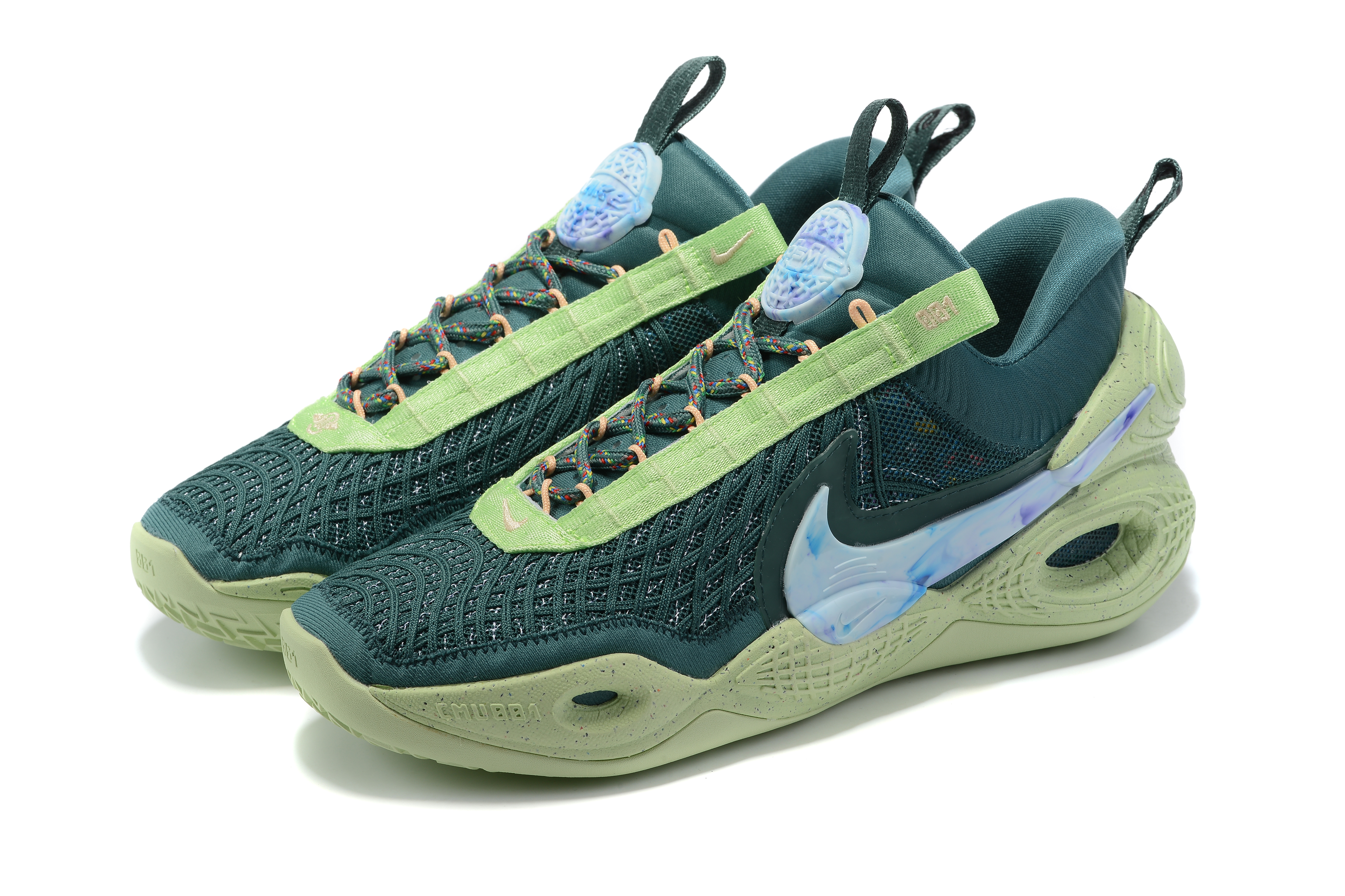 2022 Nike Cosmic Unit EP Green Jade Blue Basketball Shoes - Click Image to Close